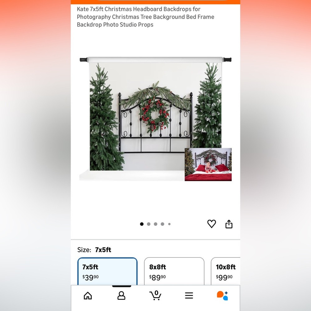 Kate 7x5 Christmas photo backdrop